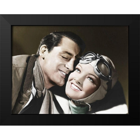 Cary Grant - Wings in the Dark Black Modern Wood Framed Art Print by Hollywood Photo Archive