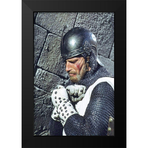 Charlton Heston - El Cid Black Modern Wood Framed Art Print by Hollywood Photo Archive