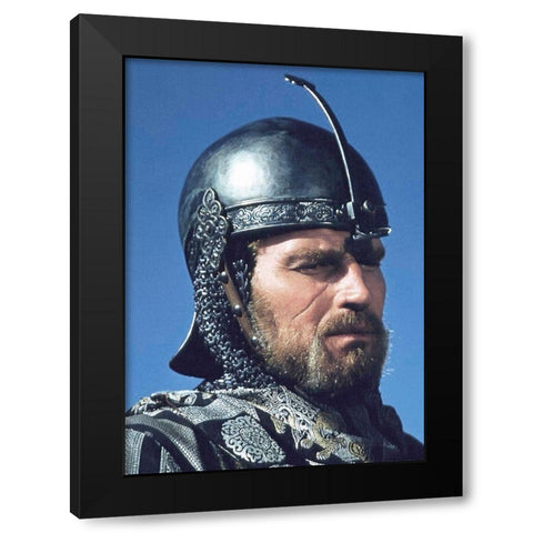 Charlton Heston - El Cid Black Modern Wood Framed Art Print with Double Matting by Hollywood Photo Archive