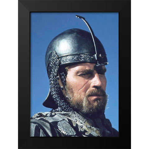 Charlton Heston - El Cid Black Modern Wood Framed Art Print by Hollywood Photo Archive