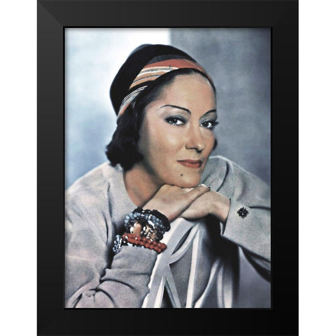 Gloria Swanson Black Modern Wood Framed Art Print by Hollywood Photo Archive