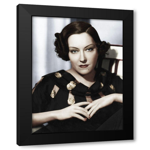 Gloria Swanson Black Modern Wood Framed Art Print with Double Matting by Hollywood Photo Archive