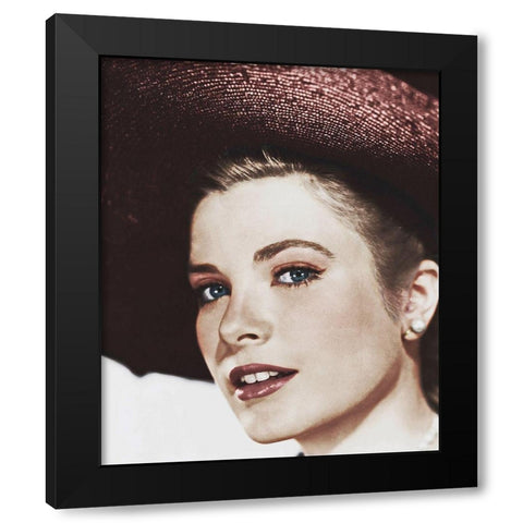 Grace Kelly Black Modern Wood Framed Art Print with Double Matting by Hollywood Photo Archive