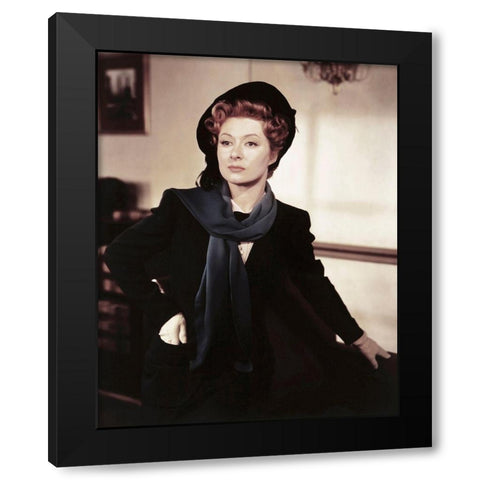Greer Garson - Blossoms in the Dust Black Modern Wood Framed Art Print by Hollywood Photo Archive