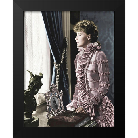 Greta Garbo Black Modern Wood Framed Art Print by Hollywood Photo Archive