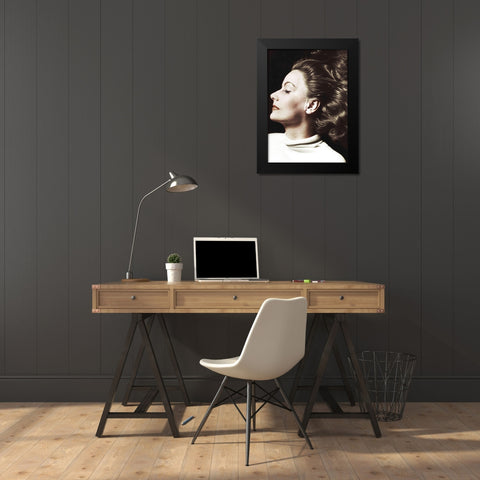 Greta Garbo Black Modern Wood Framed Art Print by Hollywood Photo Archive