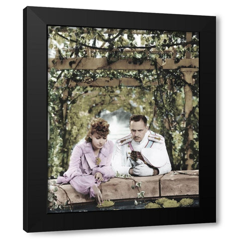 Greta Garbo Black Modern Wood Framed Art Print with Double Matting by Hollywood Photo Archive