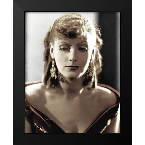 Greta Garbo Black Modern Wood Framed Art Print by Hollywood Photo Archive