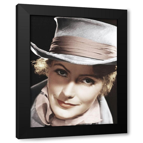 Greta Garbo Black Modern Wood Framed Art Print with Double Matting by Hollywood Photo Archive
