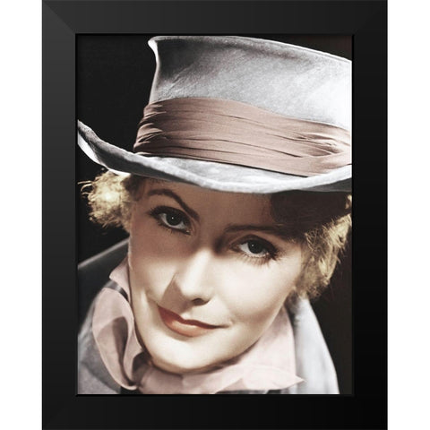 Greta Garbo Black Modern Wood Framed Art Print by Hollywood Photo Archive