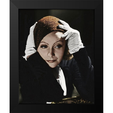Greta Garbo Black Modern Wood Framed Art Print by Hollywood Photo Archive
