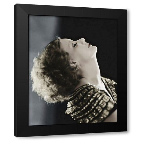 Greta Garbo Black Modern Wood Framed Art Print with Double Matting by Hollywood Photo Archive