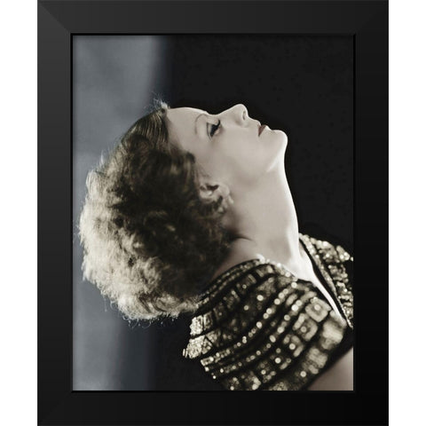 Greta Garbo Black Modern Wood Framed Art Print by Hollywood Photo Archive