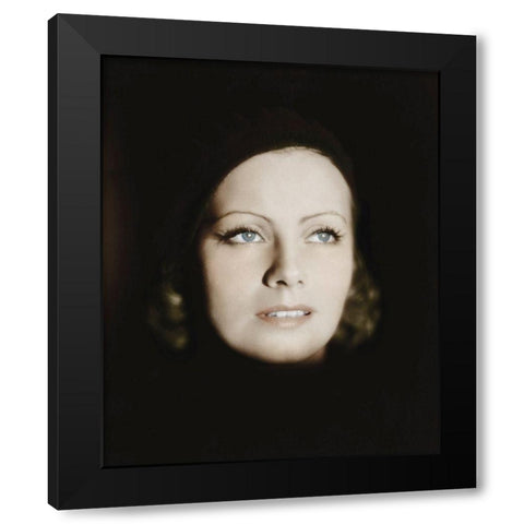 Greta Garbo Black Modern Wood Framed Art Print with Double Matting by Hollywood Photo Archive