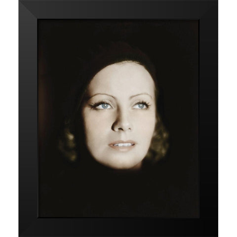 Greta Garbo Black Modern Wood Framed Art Print by Hollywood Photo Archive