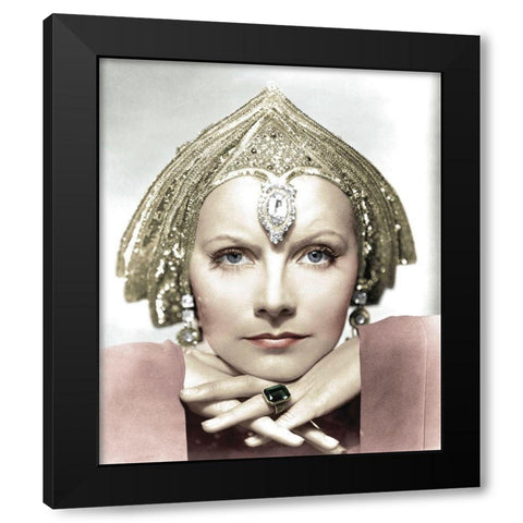Greta Garbo - Mata Hari Black Modern Wood Framed Art Print with Double Matting by Hollywood Photo Archive