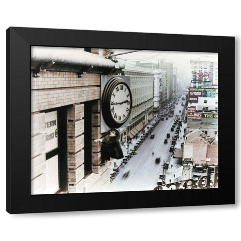 Harold Lloyd Black Modern Wood Framed Art Print by Hollywood Photo Archive