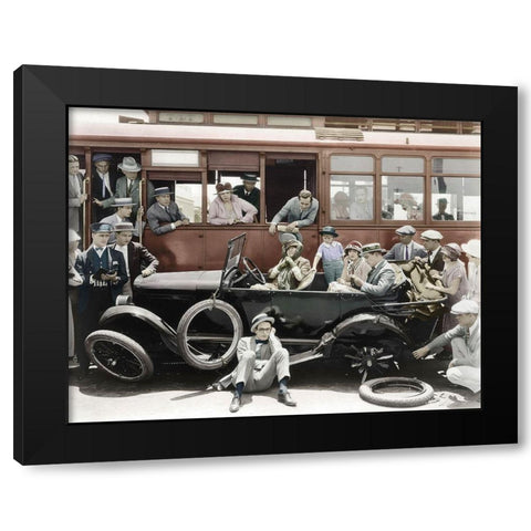 Harold Lloyd Black Modern Wood Framed Art Print with Double Matting by Hollywood Photo Archive