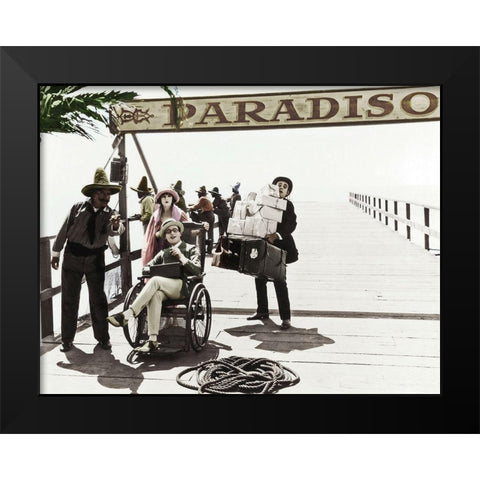 Harold Lloyd Black Modern Wood Framed Art Print by Hollywood Photo Archive