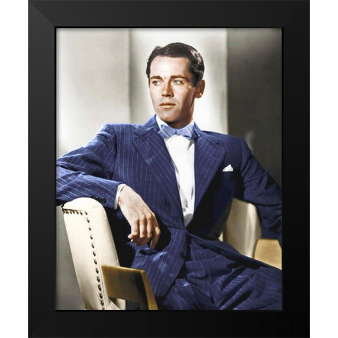 Henry Fonda Black Modern Wood Framed Art Print by Hollywood Photo Archive