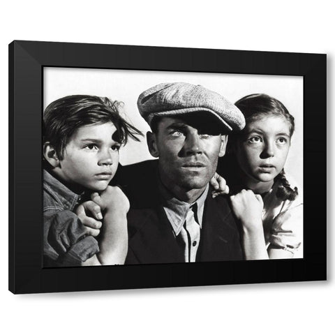 Henry Fonda Black Modern Wood Framed Art Print with Double Matting by Hollywood Photo Archive