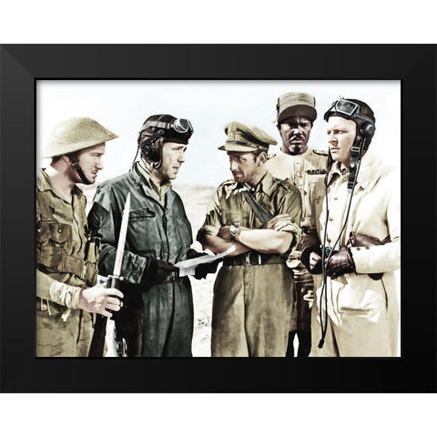 Humphrey Bogart Black Modern Wood Framed Art Print by Hollywood Photo Archive