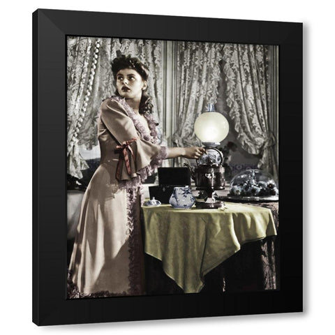Ingrid Bergman Black Modern Wood Framed Art Print with Double Matting by Hollywood Photo Archive