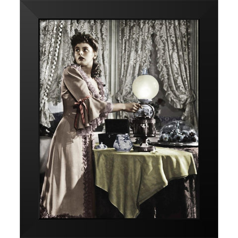 Ingrid Bergman Black Modern Wood Framed Art Print by Hollywood Photo Archive