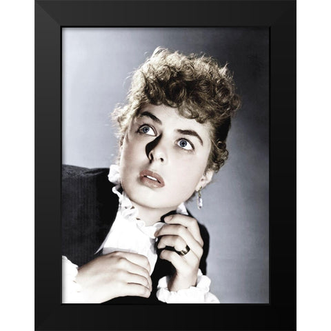 Ingrid Bergman - Gaslight Black Modern Wood Framed Art Print by Hollywood Photo Archive