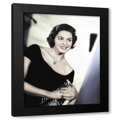 Ingrid Bergman - Indiscreet Black Modern Wood Framed Art Print by Hollywood Photo Archive