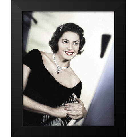 Ingrid Bergman - Indiscreet Black Modern Wood Framed Art Print by Hollywood Photo Archive