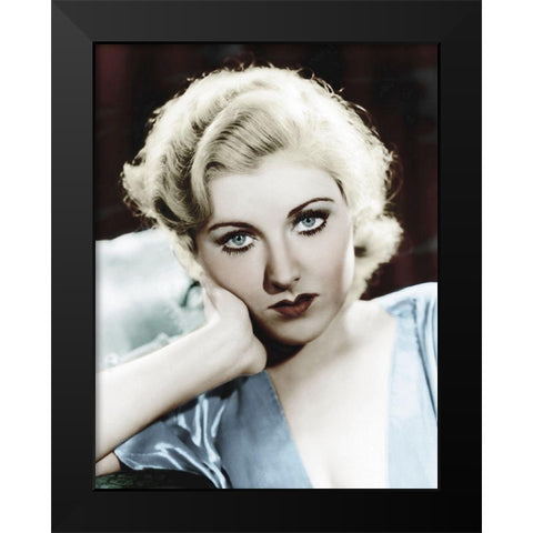 Jacquelyn Allen Black Modern Wood Framed Art Print by Hollywood Photo Archive