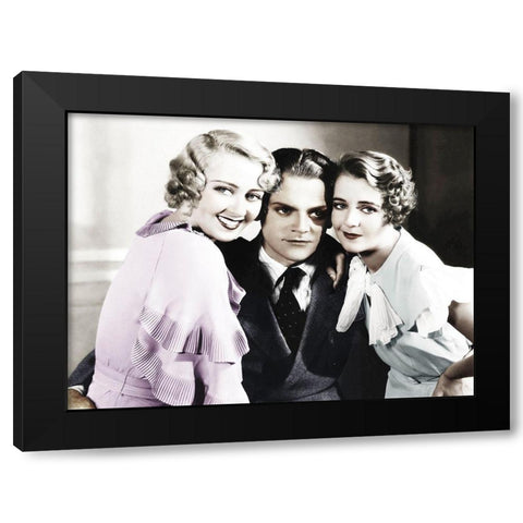 James Cagney Black Modern Wood Framed Art Print by Hollywood Photo Archive
