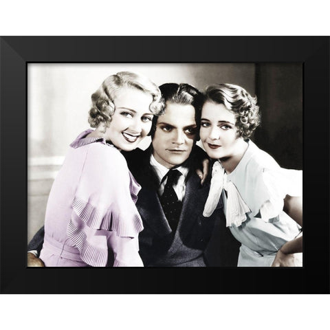 James Cagney Black Modern Wood Framed Art Print by Hollywood Photo Archive