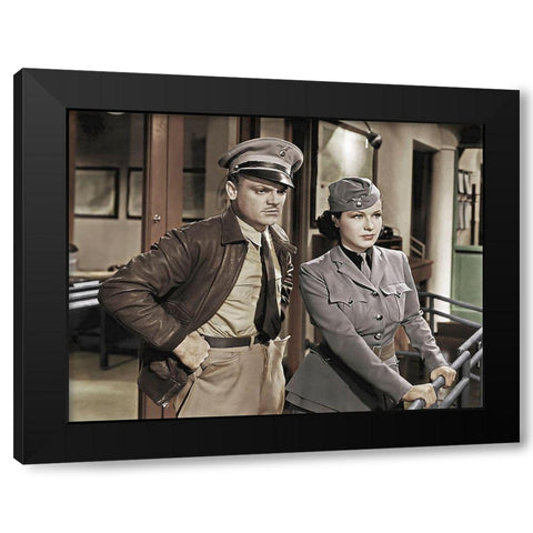 James Cagney Black Modern Wood Framed Art Print by Hollywood Photo Archive