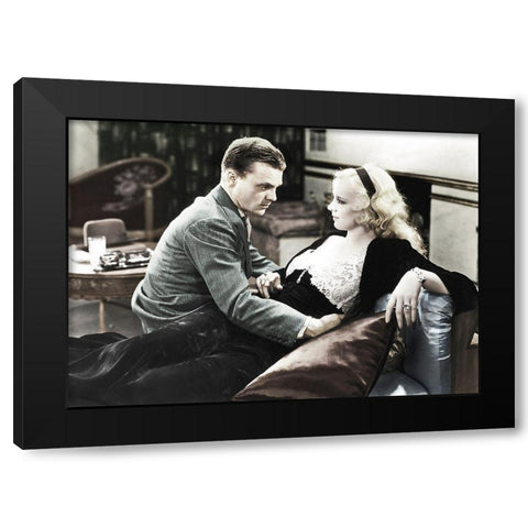 James Cagney Black Modern Wood Framed Art Print by Hollywood Photo Archive