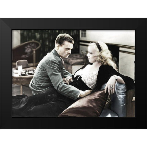 James Cagney Black Modern Wood Framed Art Print by Hollywood Photo Archive