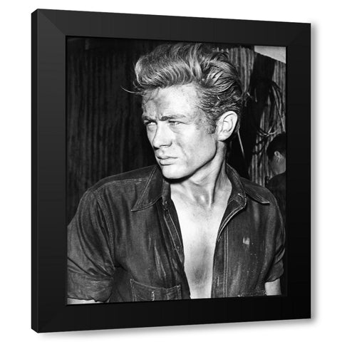 James Dean Black Modern Wood Framed Art Print by Hollywood Photo Archive