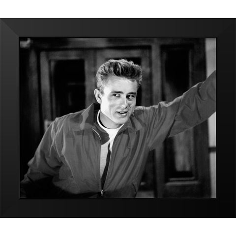 James Dean Black Modern Wood Framed Art Print by Hollywood Photo Archive