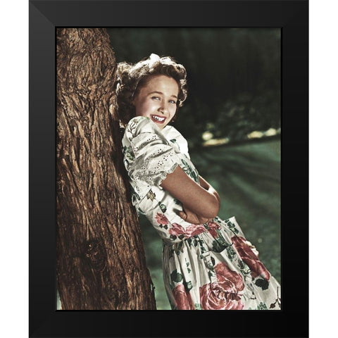 Jane Powell Black Modern Wood Framed Art Print by Hollywood Photo Archive