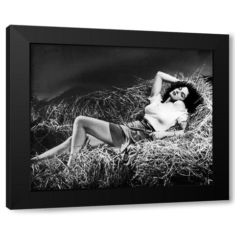 Jane Russell - The Outlaw Black Modern Wood Framed Art Print with Double Matting by Hollywood Photo Archive