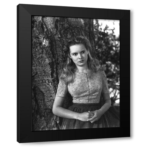 Janet Leigh Black Modern Wood Framed Art Print with Double Matting by Hollywood Photo Archive