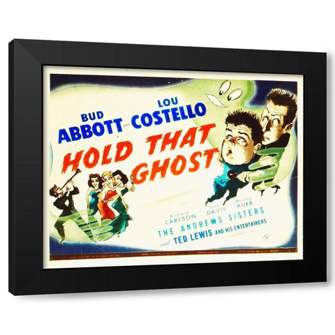 Abbott and Costello - Hold That Ghost Black Modern Wood Framed Art Print with Double Matting by Hollywood Photo Archive