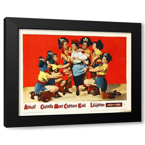 Abbott and Costello - Meet Captain Kidd Black Modern Wood Framed Art Print by Hollywood Photo Archive
