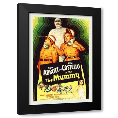 Abbott and Costello - Meet The Mummy Black Modern Wood Framed Art Print with Double Matting by Hollywood Photo Archive
