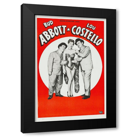 Abbott and Costello - Stock Poster Black Modern Wood Framed Art Print with Double Matting by Hollywood Photo Archive