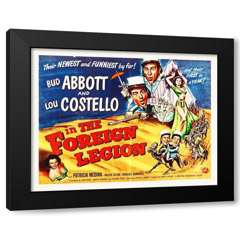 Abbott and Costello - The Foreign Legion Black Modern Wood Framed Art Print with Double Matting by Hollywood Photo Archive