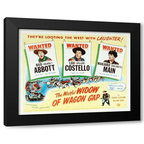 Abbott and Costello - The Wistful Widow of Wagon Gap Black Modern Wood Framed Art Print with Double Matting by Hollywood Photo Archive