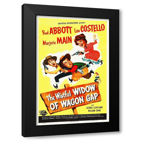 Abbott and Costello - The Wistful Widow of Wagon Gap Black Modern Wood Framed Art Print with Double Matting by Hollywood Photo Archive