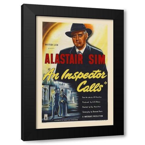 An Inspector Calls Black Modern Wood Framed Art Print by Hollywood Photo Archive